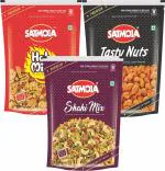 SATMOLA NAMKEEN COMBO : HOT SPICY MIXTURE 400g + TASTY NUTS 425g + SHAHI MIX 300g