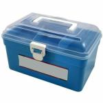 pelton Plastic Rectangular Medical First Aid Kit Box with carrying Handle 800ML(Blue) Utility Contai