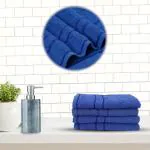 Sassoon Melrose Blue Cotton Hand Towel 40 x 60 cm (Set of 4)
