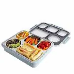 Femora Grey Rectangular Stainless Steel Lunch Box Container 1000 ml