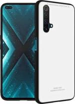 Mamani Realme X3 Super Zoom White Glass and Silicon Shock Proof and Dual Protection Mobile Back Cover with Lanyard 7.5 x 1 x 16