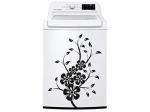 Divinedesigns Multicolor Vinyl Black Flower Leaves Washing Machine Sticker - 22 X 33 Inch