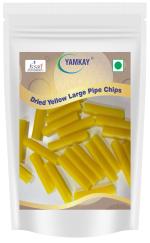 Yamkay Homemade Fryum Snacks Dried Yellow Large Pipe Chips, 250g
