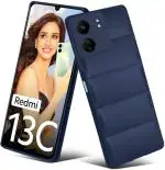 Meephone Mobile Cover for Redmi 13C 4G (Blue, 3D Case, Silicon, Pack of: 1)