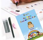 Teachelps Alphabet Writing Book | Cursive Writing Book | Small and Capital Letter | Reusable | 2 Book Set | 1 Pen Set