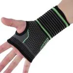 LEOSPORTZ Gym Gloves for Men Workout - Weight Lifting Workout Gloves with Wrist Support | Provided Full Protection to Palm Breathable | Nylon Padded Gloves Half Finger (Pam Gloves Green)