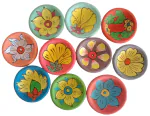 Colourful Clay Diya for Diwali Decoration Deepak(Pack of 10pics with diya bati (DIYA-PT8)
