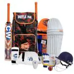 CW Bouncer Cricket Kit Kashmir Willow Cricket Bat Kit Bag Full Cricket Kit (5 for 10-11 Year, Left)