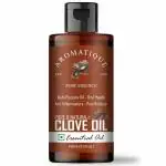 Aromatique Pure Clove Oil For Teeth Pain- Natural Aromatic Essence for Freshening Ambiance, Dental Care, and DIY Skincare - Pure & Undiluted, 100ml