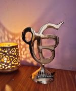 Blissful decor Sikh Religious Ek Onkar Symbol in Pure Brass Material | Golden Color | | Home Decor | Office Table | showpiece or Gifting