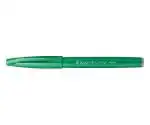 Pentel Arts Water Based Brush Sign Pen | Ideal For Modern Calligraphy & Decorative Writing | Green, Pack of 3 (SES15C)