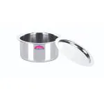 Aristo Triply Induction Friendly Tope Cooking Pot With Stainless Steel Lid, Silver, 22.5 cm, 4 Litre