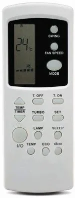 NixGlobal 210A Ac Remote Controller For Whirlpool Godrej Ac