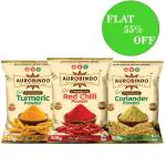 ABS AUROBINDO SPICES COMPANY Redchilli+Turmeric+Coriander Powder(Combo Offer)