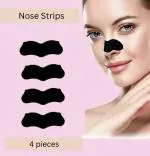 MOTGIK Nose Strips For Blackhead Whitehead Remover,Nose Pore Cleanser Strips,Deep Cleansing 4 PCS,Bamboo Charcoal