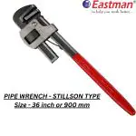 Eastman Stillson Type Pipe Wrench, 36 Inch or 900 Mm, Ideal for Construction & Heavy-Duty Applications for Industrial & Professional Use, Alloy Steel, Colour Red - E-2048