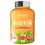 NATURYZ 100% Plant Biotin DHT Blocker & Omega for Hair & Skin- 60 tablets (60 Tablets)