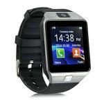 JOKIN Dz09 Silver Smart Watch Phone Camera and Sim Card Smartwatch (Black Strap, FREE SIZE)
