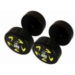 ASG Rubber,Steel Bouncer 7.5 kg Dumbbells, Black - Pack of 2