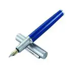 Auteur 2803 BLUE SNFP Blue Brass Blue Ink Fountain Ink Pen