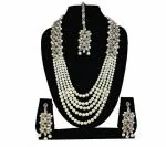 Gyaan Jewels Handmade Gold Plated Alloy Earring and Necklace Set Gold Free Size