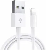 Mifkrt White Lightning Cable 2 A 1 M Cord Lightning To Usb Cable For Iphones 5, 6, 7, 8 And X Series, Ipad And Ipod