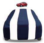 Auto Hub Car Cover Compatible with Mahindra Logan with Mirror Pockets, Triple Stitched, Water Resistant Car Body Cover, Navy, White