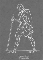 DECOR ADVENTURES Mahatmas Dandi-March by Nandlal Bose Wall Painting 14 x 18 Inch