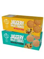 Early Foods Biscuits Combo - Foxtail And Dry Fruits Jaggery Cookies Each 300 G Each (Pack of 2)