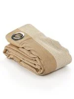 Saral Home Beige Cotton Door Curtains Set of 2 - 4x7 feet