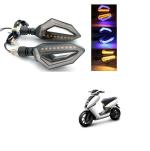 KOZDIKO 4 Pcs D Shaped Bike 9 LED Turn Signal Lights Blinker Front & Rear Side Indicator Light For Ather Energy 450