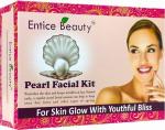 Entice Beauty Pearl Facial Kit 500GM for Reducing Whiteheads,Intense Hydration, Control Skin aging and Radiant blemish free complexion, Suitable for All skin types