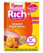 Manna Baby Cereal (12+ Months) | Sprouted Ragi with Honey Powder| 100% Natural | 200g