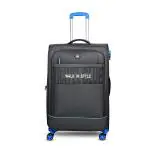Travel Club Black 8 Wheeler Soft Check-in Trolley Bag (20 Inches)