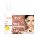 VLCC Honey Moisturiser - 100 ml & Gold Facial kit for Sensitive Skin - 60 g - Combo