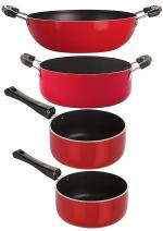 NIRLON Non Stick Aluminum BPA Free Healthy Cookware Utensil Set-4 Pieces-KD12_SP(M)_SP(B)_CS20