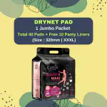 Cailin Care Day and Night Protection Sanitary Pad Sanitary Napkins (40 Pad+10 Liner | XXXL | 320mm)