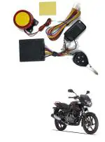 Qiisx Tubeless Motorcycle/Bike Alarm Security System Button Remote Key Anti-Theft Alarm with Dual Remote Control for Bajaj Pulsar 125 Neon