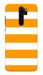 MobiEra Redmi Note 8 Pro White Orange Design Plastic Hard Case Cover