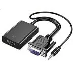 Microware VGA, Auxiliary, HDMI Adapter for Projector, Laptop, Monitor, Television, DVD Player, Personal Computer