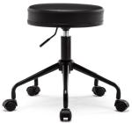 Tattoo Gizmo Hydraulic Adjustable Stool Chair For Tattoo Gizmos High Density Thick Cushion With 15 Inch Diameter Black Pu Leather.