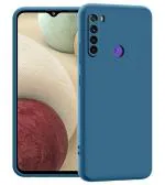 Rakulo For Redmi Note 8 Liquid Silicone with Camera Protection Back Cover Case (Blue)