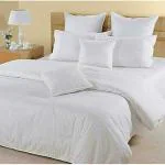 Maple Linens Single White Striped Microfiber Bedsheet with Pillow Cover (152.4 x 229 cm) S2