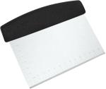 Ceplo 1 PCS Bench Scraper Baking, 6 Inch Grips Dough Stainless Steel Scraper Chopper, Dough Cutter Food Scraper Tool, Multi-Purpose Kitchen Cooking Pastry Scraper Knife Scale (pack of 1) (BLACK)