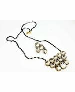 Jn Handicraft Alloy Gold, Black Jewel Set For Women