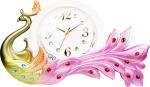 Sigaram Analog Plastic Wall Clock with Glass ( 38 x 55.5 cm) (WC-J901-Peck-Pink 490-K3753)