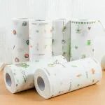 Non-woven Reusable and Washable Kitchen Printed Tissue Roll Non-stick Oil Absorbing Paper Roll Kitchen Special Paper Towel Wipe Paper Dish Cloth Cleaning Cloth (Pack Of 1)
