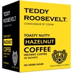 Teddy Roosevelt Toasty Hazelnut Instant Coffee Powder, No Sugar Keto, 50g