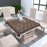 MONKDECOR PVC Printed Design Square Shape 2 Seater Center/Cofffee Table Cover (Size-48x48 Inches) Design-3