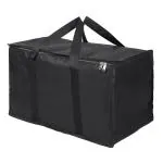 BLACKBOXES Large Capacity Storage Moving Bags Organizer for Clothing Blanket & more, Heavy Duty With Sturdy Strong Handles Zippers Bag (Black, Pack of 1)